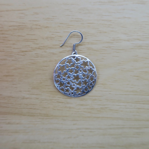 Stars Design Sterling Silver Earrings Hallmarked - Picture 4 of 4